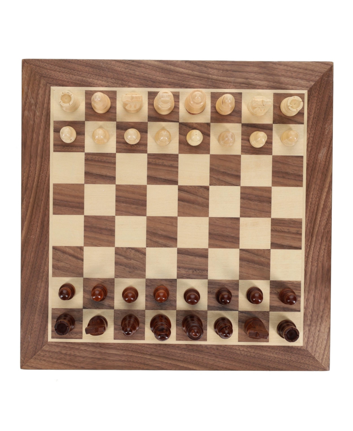 We Games Classic Staunton Wood Chess Set - 12 in. Board, 2.75 in. King