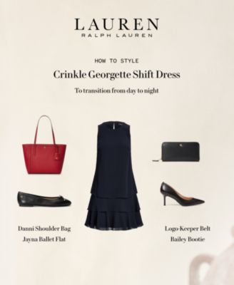 Women's Crinkle Georgette Shift Dress 