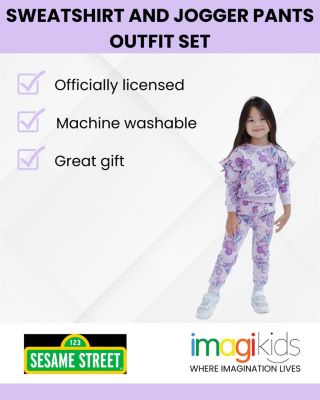 Baby Girls French Terry Sweatshirt and Pants Outfit Set