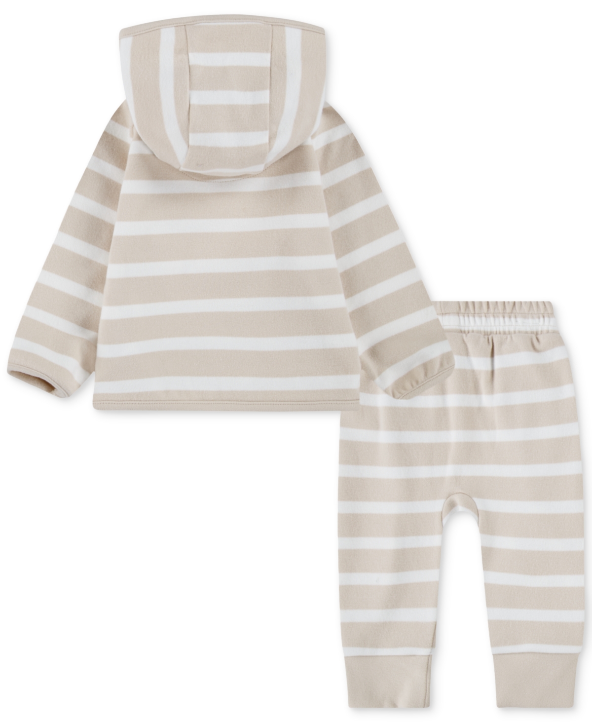 Nike Baby Girls "ready Set" Striped Hoodie & Jogger Pants, 2-piece Set In Sanddrift
