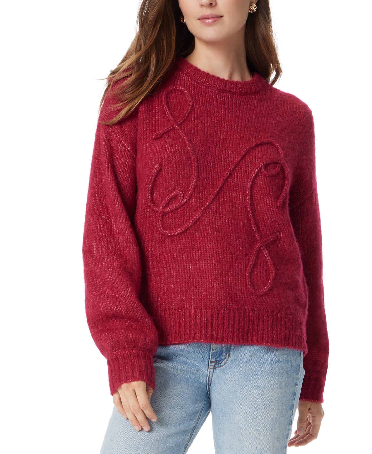 SAM EDELMAN WOMEN'S KHLOE CREWNECK BOXY PULLOVER SWEATER