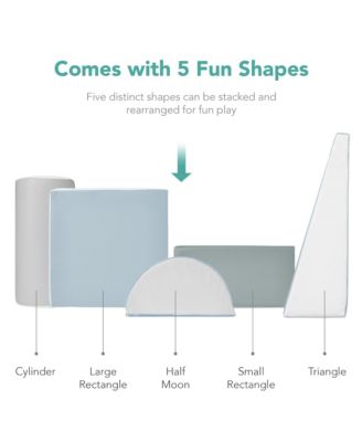 5-Piece Kids Climb and Crawl Soft Foam Block Playset Structures for Child Development