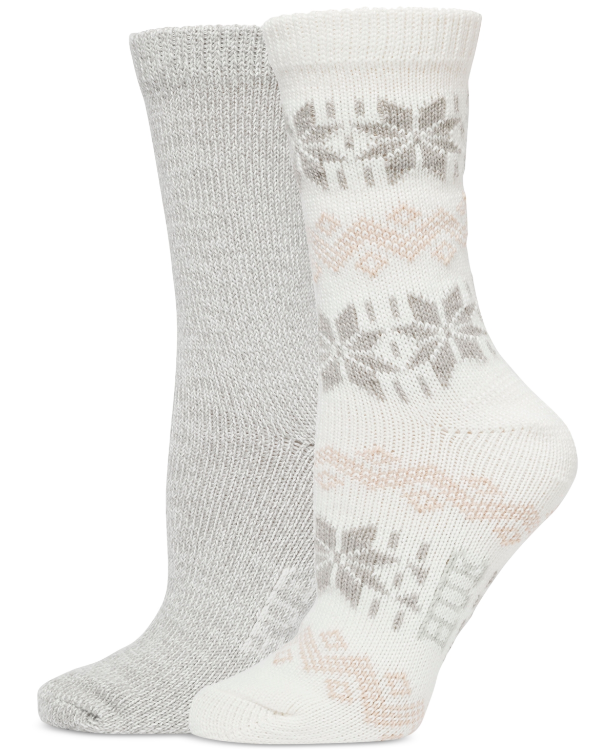 Hue Women's Nordic Snowflake Boot Socks, Pack Of 2 In Ivory