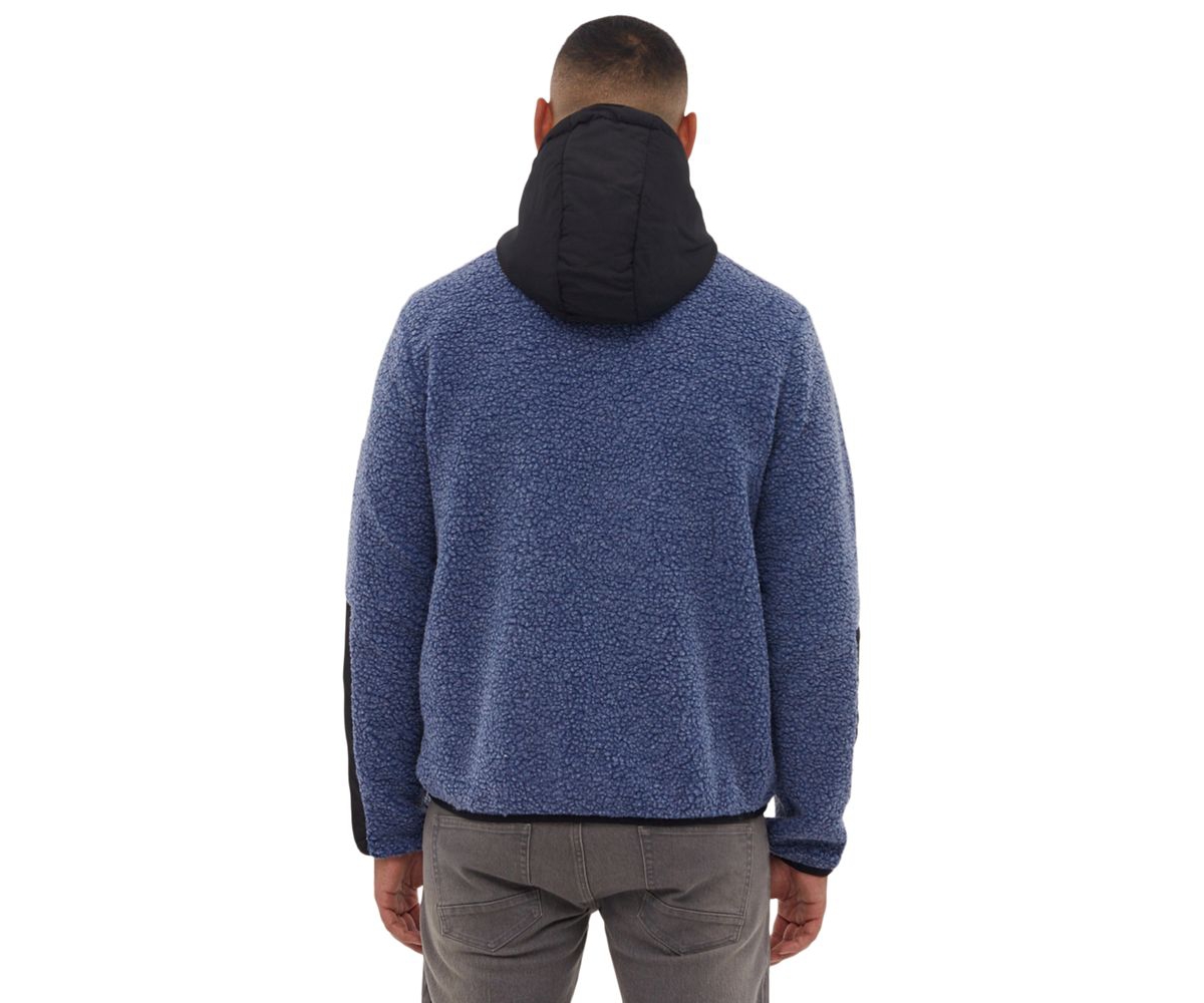 Bench Dna Men's Marezi Single Patch Pocket Zip-Up Sherpa