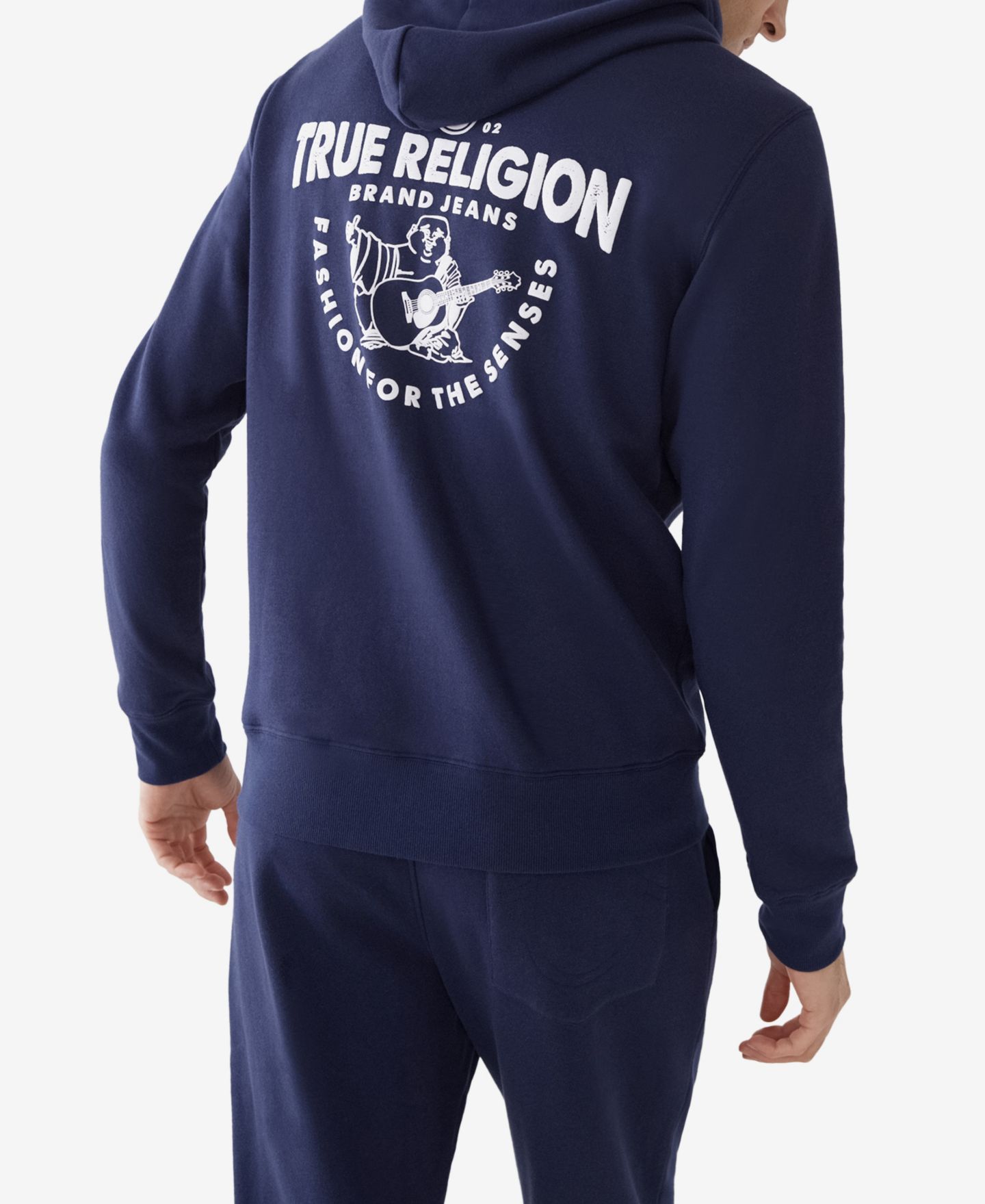 Мужское худи True Religion Core Zip-Front Logo, цвет: Синий — фото 4