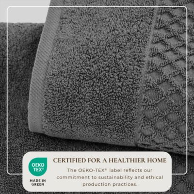 Quick-Drying Cotton Diamond Waffle Textured Bath Towel, 54" x 27"