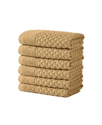 Quick-Drying Cotton Diamond Waffle 6-Pc. Hand Towel Set
