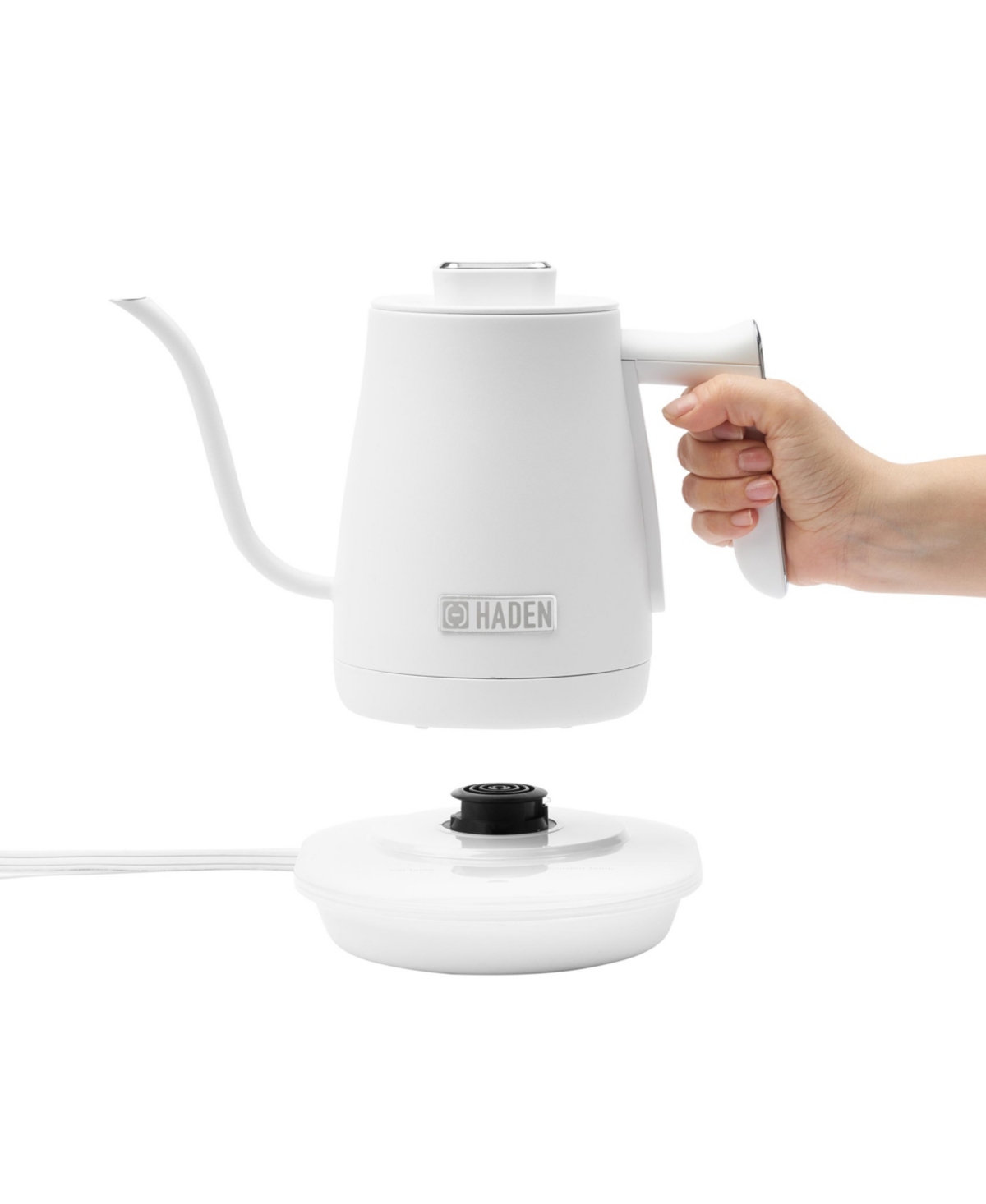 Haden Gooseneck 6 Liter Pour Over Cordless Digital Electric Kettle In Ivory,chrome