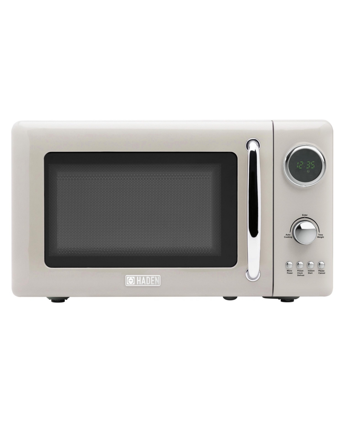 Haden Countertop Compact 700 Watt Microwave Oven -Chrome