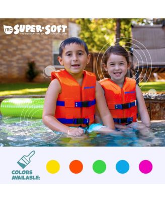 Super Soft Child Life Jacket Swim Vest, X Small, Sunset Orange