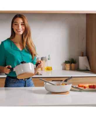 Leo Glints Nonstick Recycled Aluminum Stockpot 9.5", 5.9qt. With Glass Lid