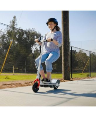 E200S Seated Electric 12 MPH Scooter w/ Twist Grip Throttle & Brake, White