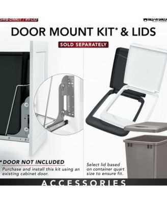 Double Pullout Trash Can 35 qt. for Kitchen, Green, RV-18KD-1918C-S