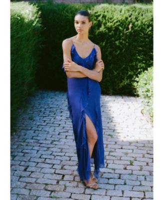Mango Women's Chiffon Ruffle Dress - Macy's