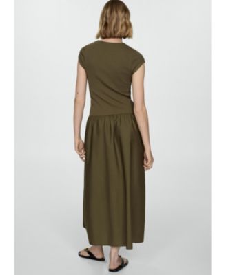 Women's Ruffled Hem Flared Dress