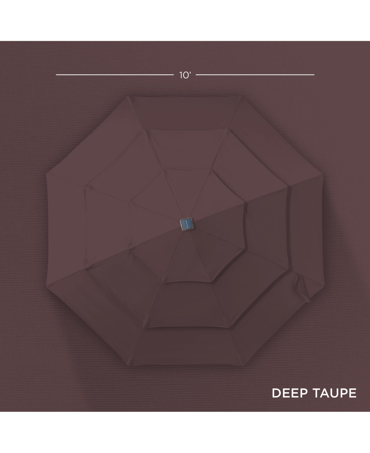 Best Choice Products 3-Tier Solar Patio Umbrella w/ 24 Led Lights, Tilt Adjustment, Easy Crank