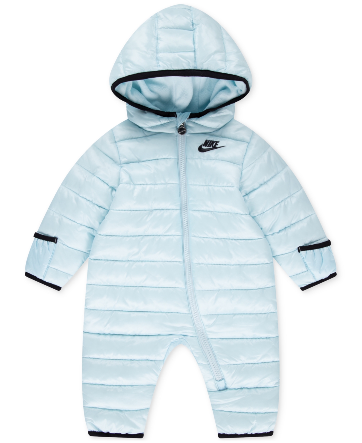 Nike Baby Boys Hooded Solid Ripstop Snowsuit In Glacier Blue