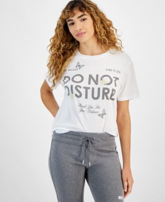 Love Tribe - Juniors' Do Not Disturb Butterfly Graphic T-Shirt