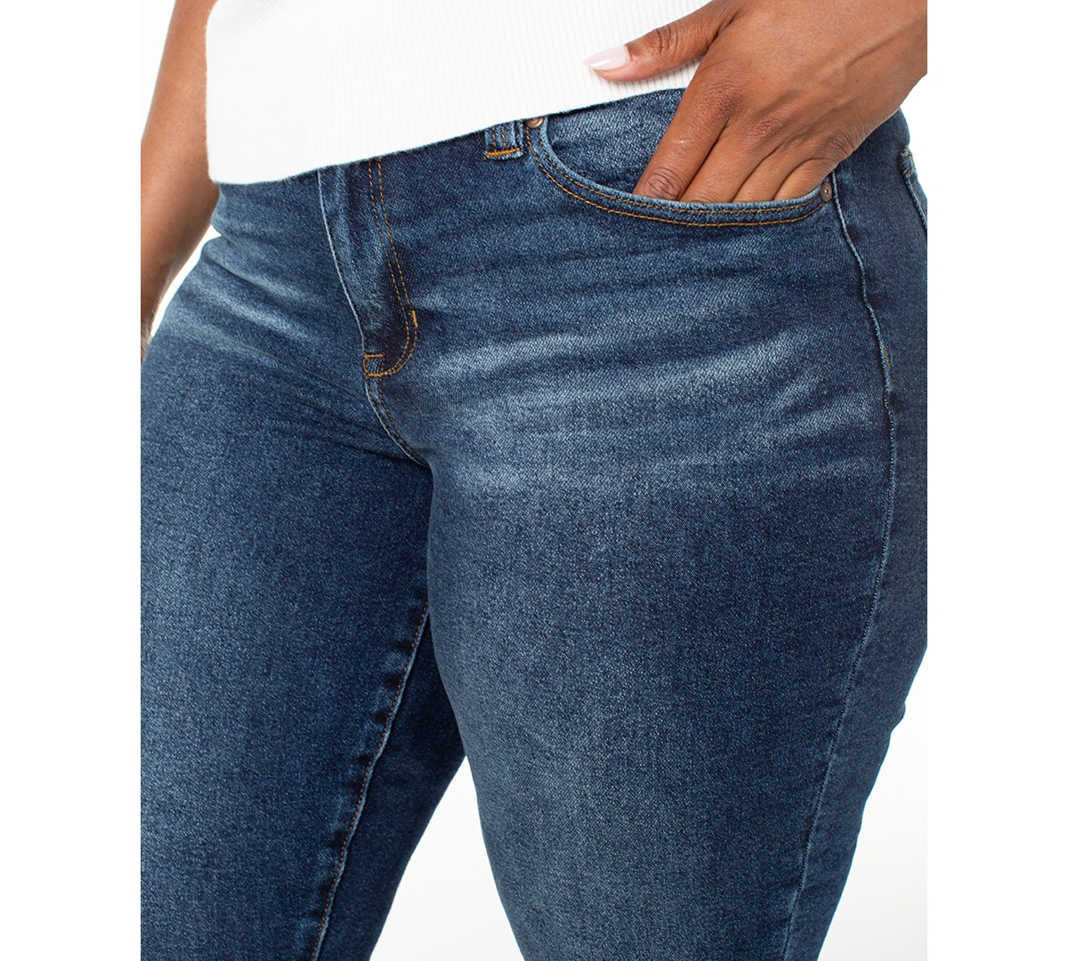 Celebrity Pink Trendy Plus Size Mid-Rise Cuffed Jeans