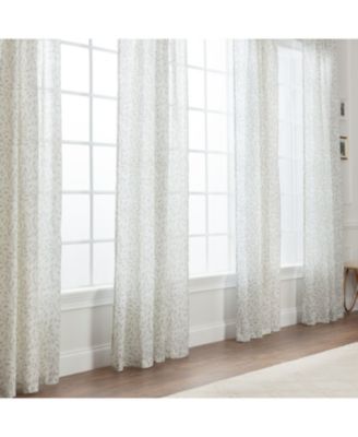Premium 2-Panel Light Filtering Curtains - Semi Sheer for Living Room, Bedroom, Kitchen - 52" x 108" - Vine Sage