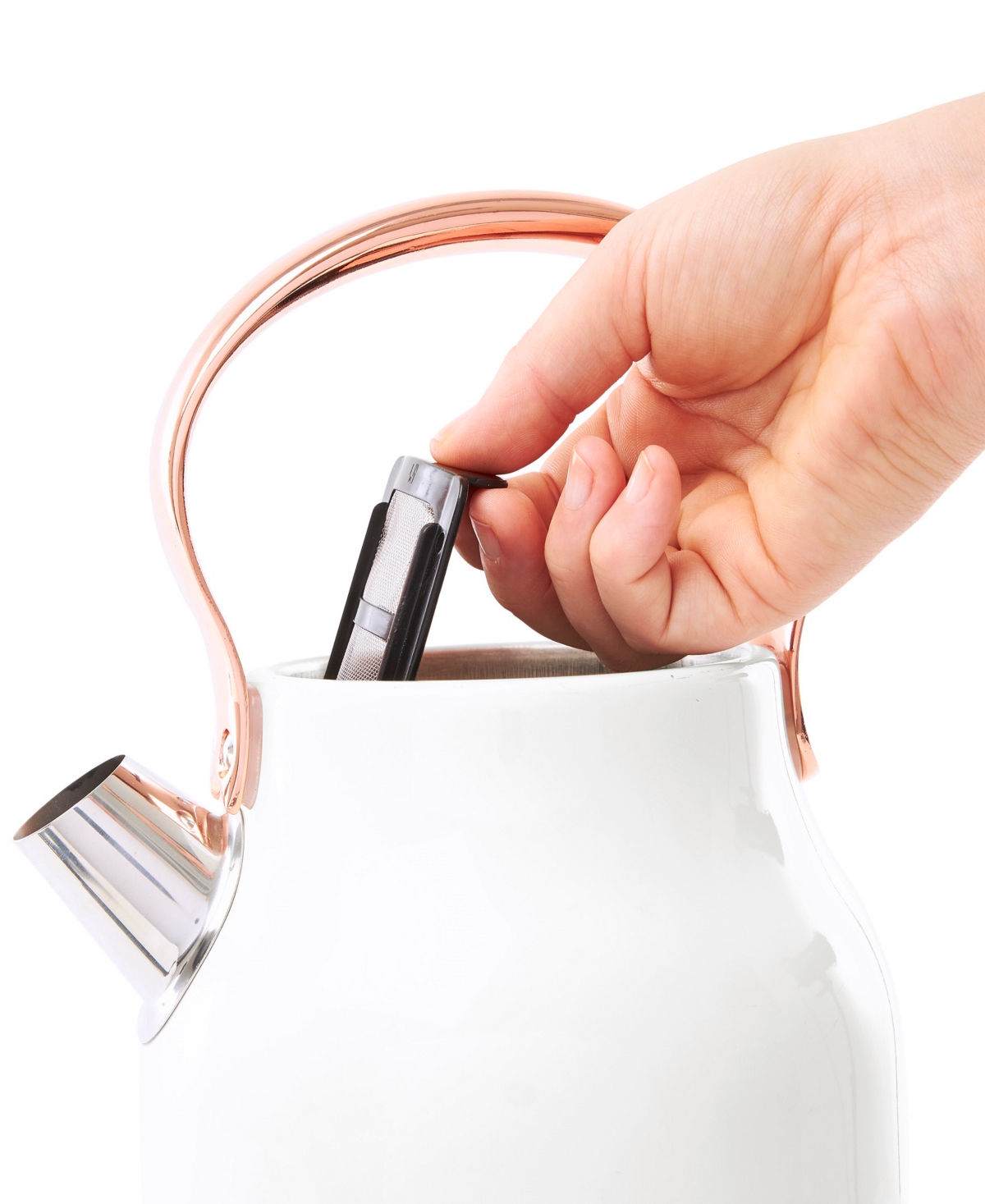 Haden Heritage 1.7 L-7 Cup Electric Kettle In Ivory,copper