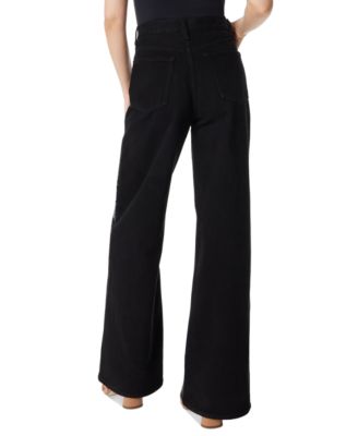 Sam Edelman Women's Bianka Embellished Wide-Leg Jeans - Macy's