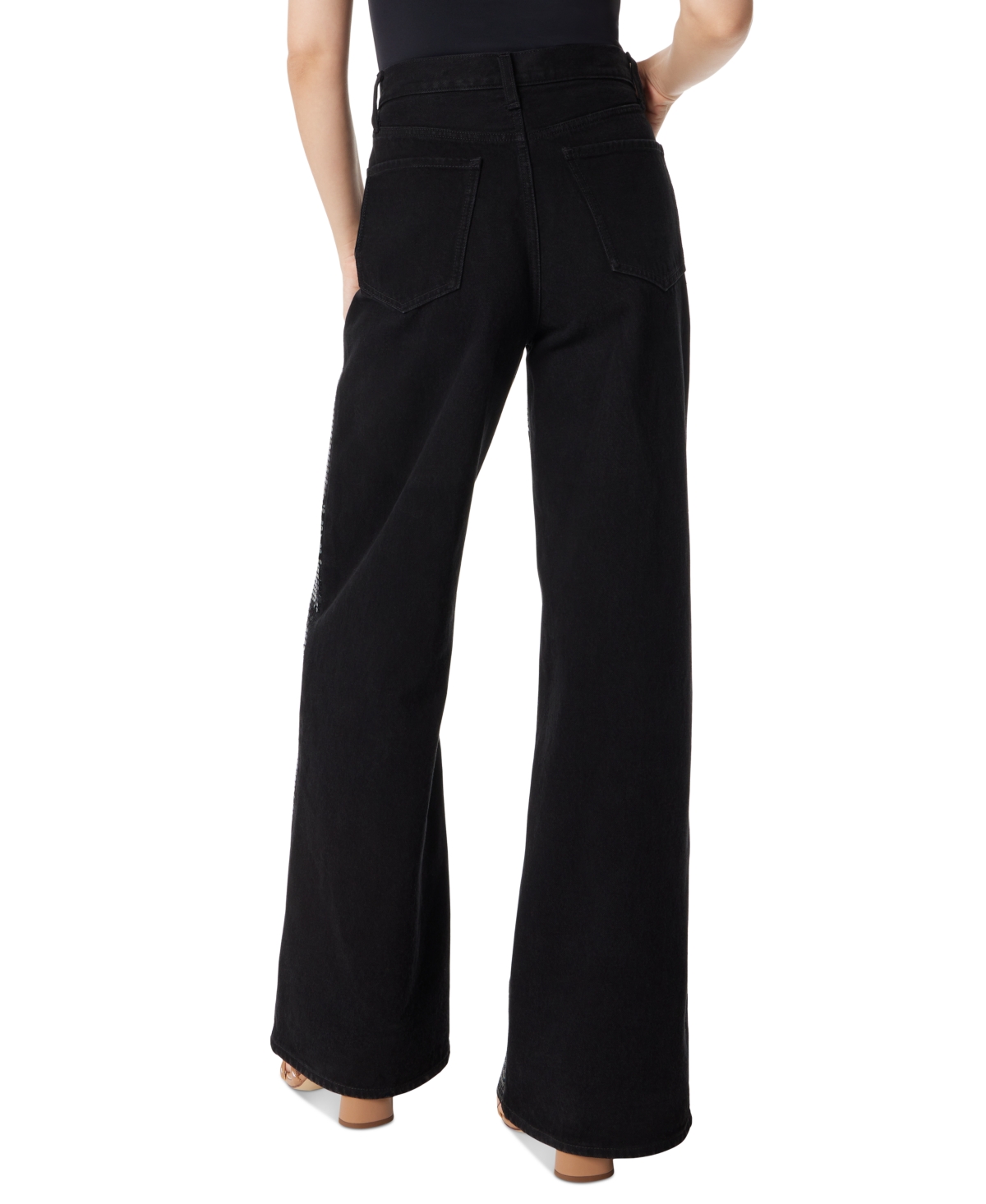 Sam Edelman Women's Bianka Embellished Wide-Leg Jeans