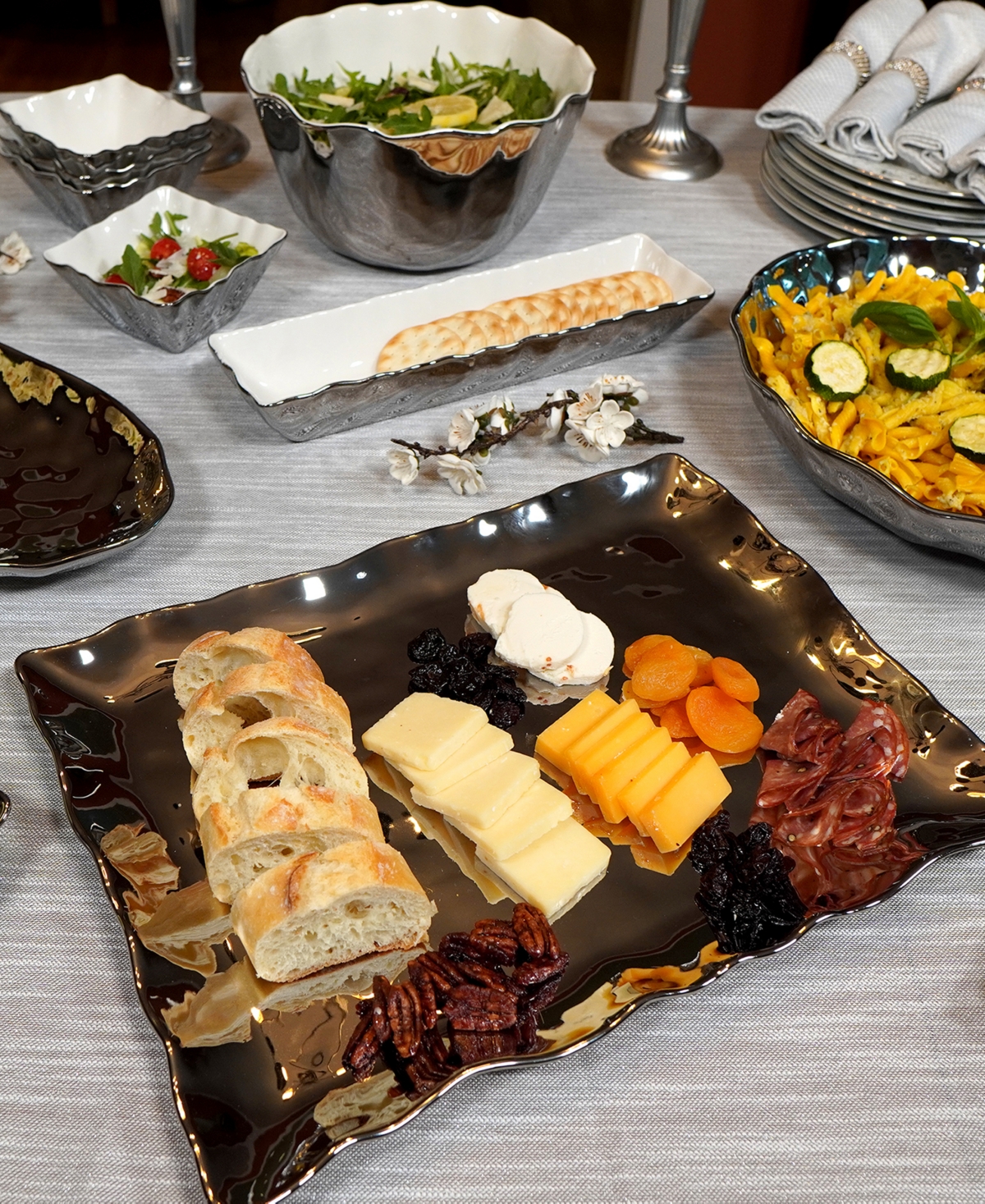 Certified International GoldTone Coast Rectangular Platter - Silver