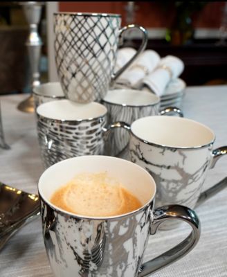 Matrix 6 Pc. Gold-Silver Tone Mugs