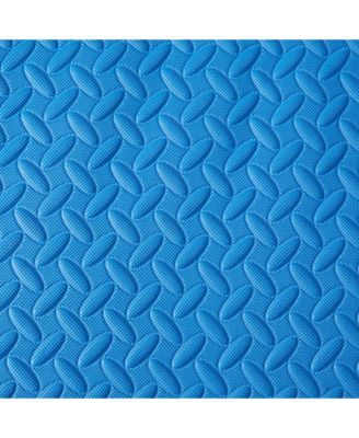 96 Sq Ft Interlocking EVA Foam Exercise Mat Tiles, Blue