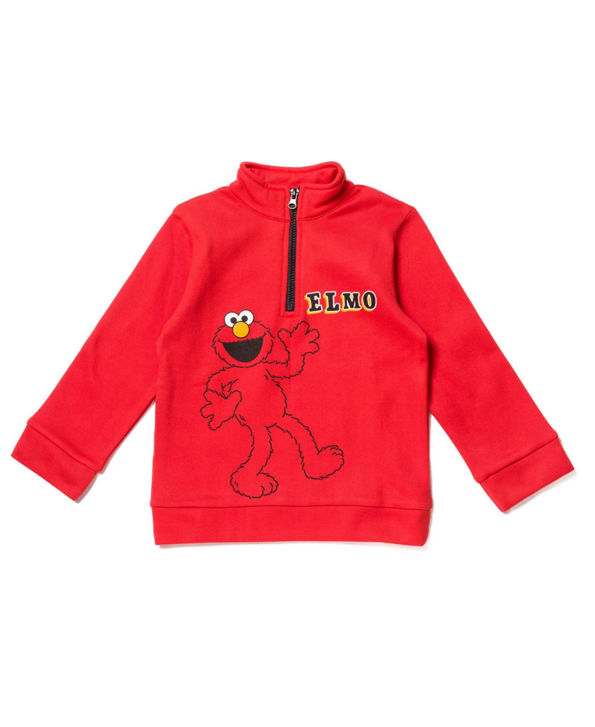 Sesame Street Baby Boys Elmo Fleece Half Zip Sweatshirt and Pants Set to -/ black