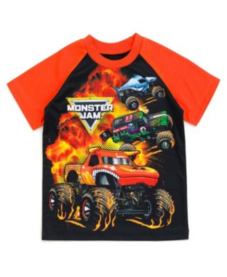 Toddler Boys Grave Digger El Toro Loco Megalodon T-Shirt Tank Top and French Terry Shorts 3 Piece Set to