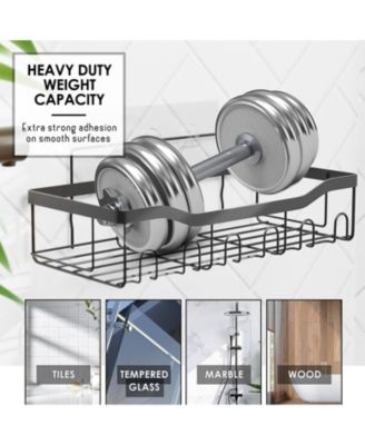 Premium Adhesive Shower Caddy & Bathroom Organizer - Grey