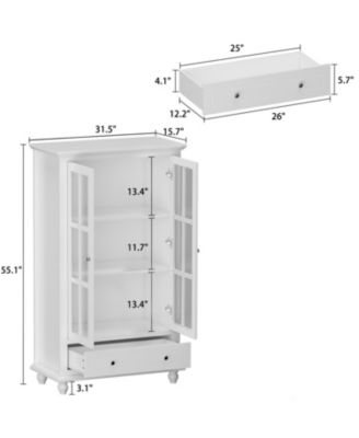 Brown Wooden Standard Bookcase with 3-Tier Shelves and Drawer