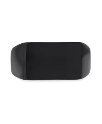 Rectangle Black Signet Ring Stainless Steel Matte Finish