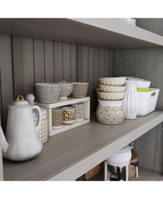 3-Tier Open Shelves, Bookcase Accent Storage Cabinet with 2 Drawers