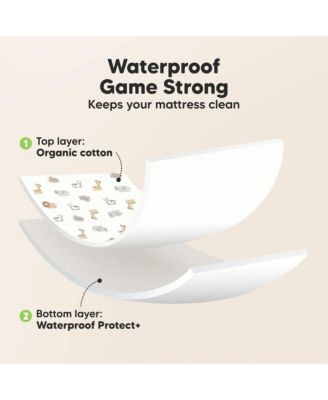 Soothe Waterproof Fitted Crib Sheets for Girl, Boy, 100% Soft Cotton Crib Mattress Protector Sheet