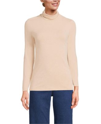 Women's Tall Lightweight Jersey Skimming Long Sleeve Turtleneck