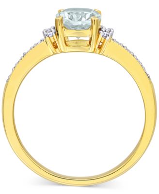 Morganite (1-1/7 ct. t.w.) and Diamond (1/20 ct. t.w.) Ring in 18k Rose Gold Over Sterling Silver (Also available in Aquamarine)