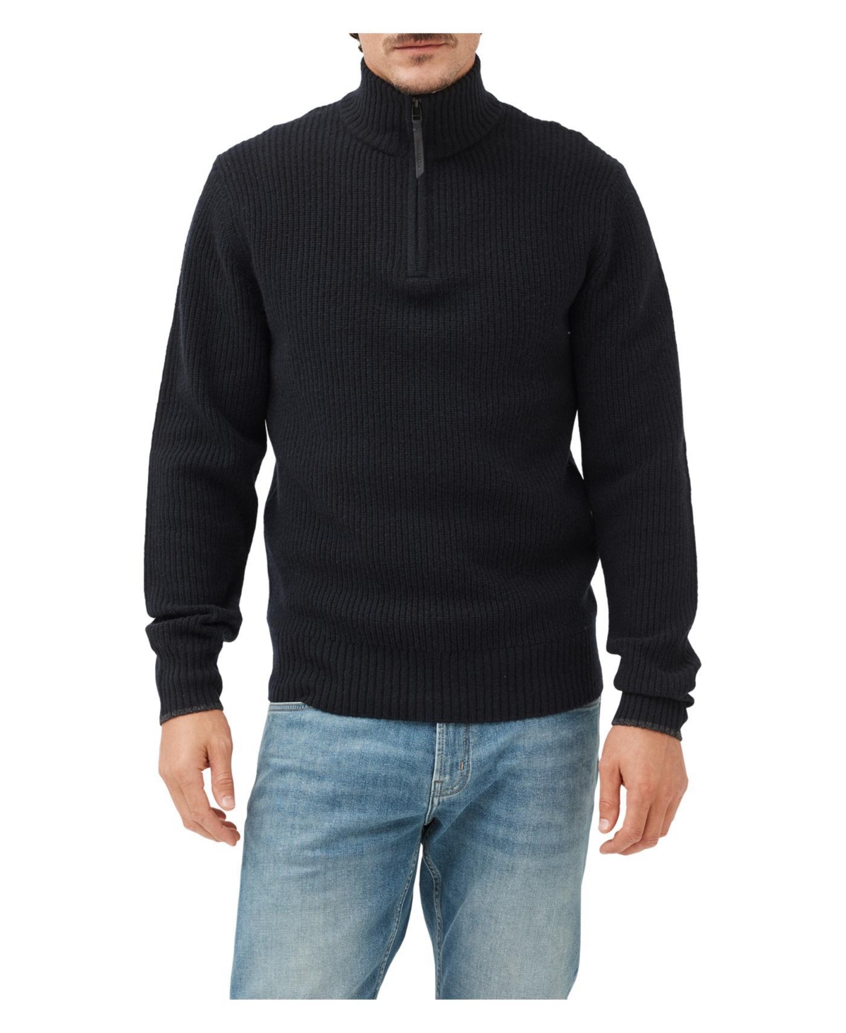 Rodd & Gunn Robbies Road Quarter Zip Sweater In Black