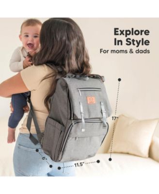 Baby Explorer Diaper Backpack Bag, Large, Waterproof Diaper Bags, Multi Functional Diaper Backpacks
