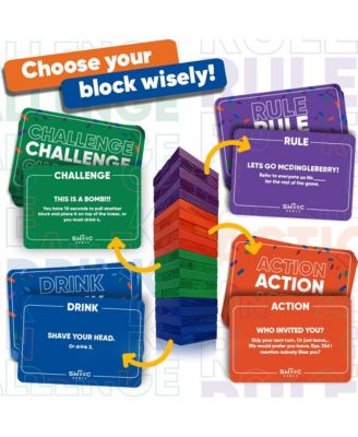 Ultimate Party Tower - 100 Original Commands, 60 Blocks & 1000's of Hilarious Rule Combinations - Fun Party Games