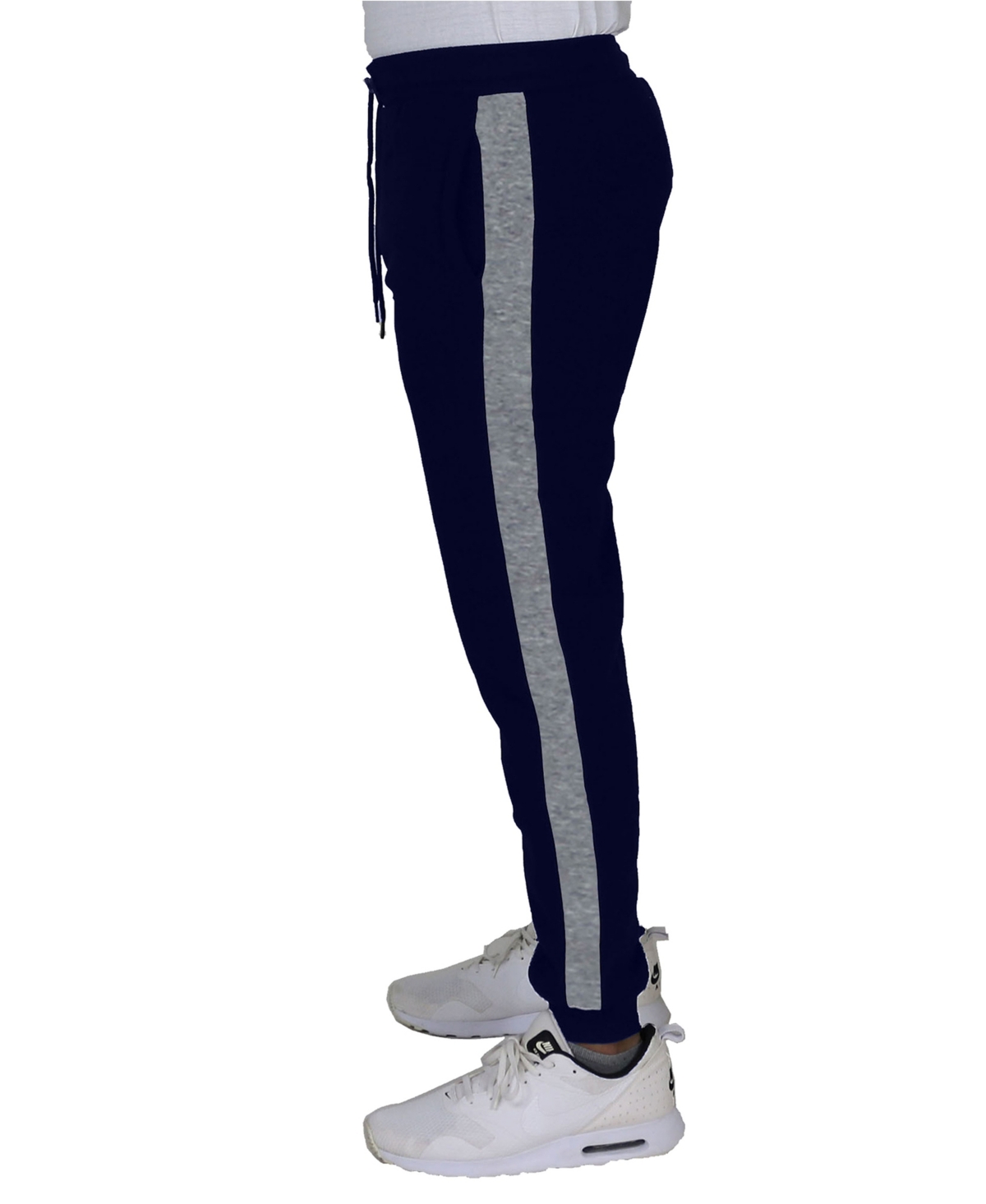 Galaxy By Harvic Men's Modern Fit Fleece-lined Jogger Sweatpants In Heather Grey,black