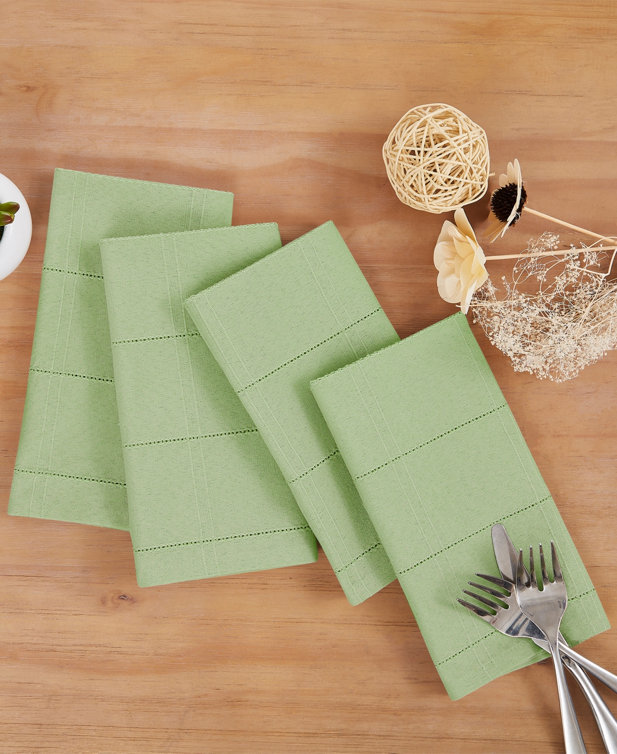 Izod Chadwick Fabric Napkins, Set Of 4 In Laurel