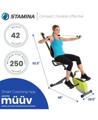 Stamina Wonder Stationary Portable Magnetic Resistance Training Exercise Bike