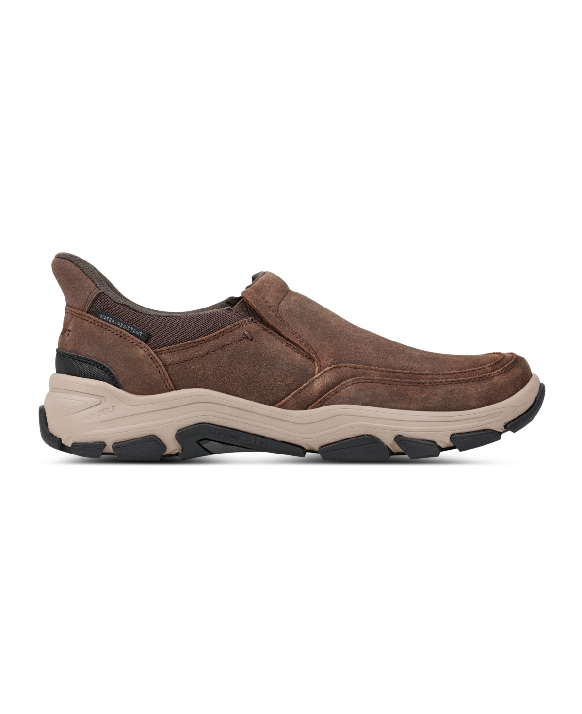 Rockport Reece Water Resistant Slip-on In Brown Suede