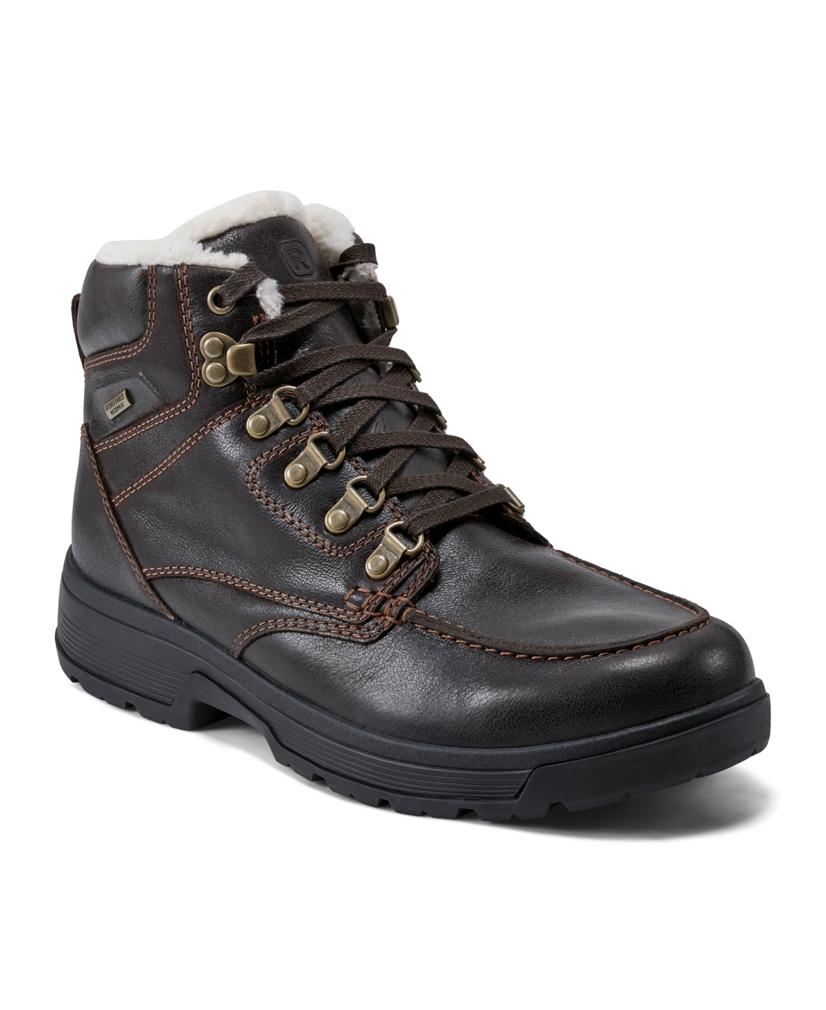 Men's Ezra Waterproof Casual Lace-Up Boots - Dark Brown Leather