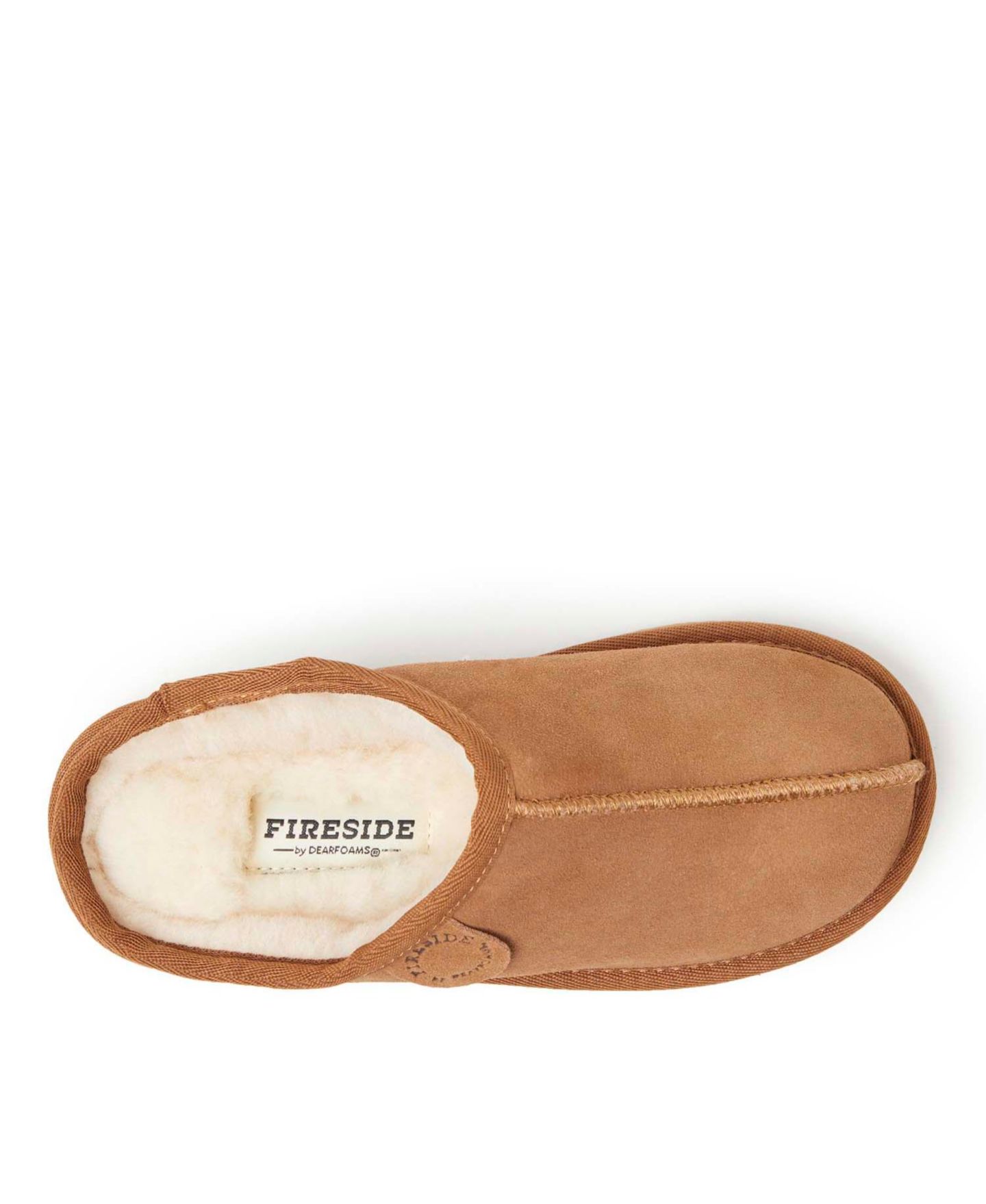 Детские тапочки-сабо Dearfoams Fireside Dempsey из натуральной овчины, цвет: Каштановый — фото 6