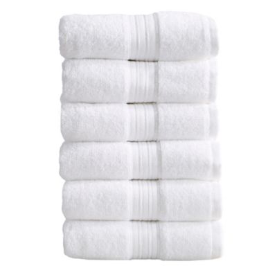 Quick-Drying Cotton 6-Piece Hand Towel Set, 26" x 16"