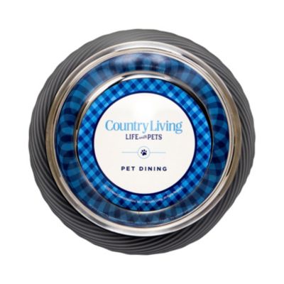 Set of 2 Twill Melamine Dog Bowls with Removable Stainless Steel Inserts – Stylish & Durable Pet Feeder